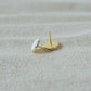 Earrings White Button