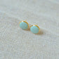 Earrings Sage Button