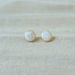 Earrings Cracked White Stone