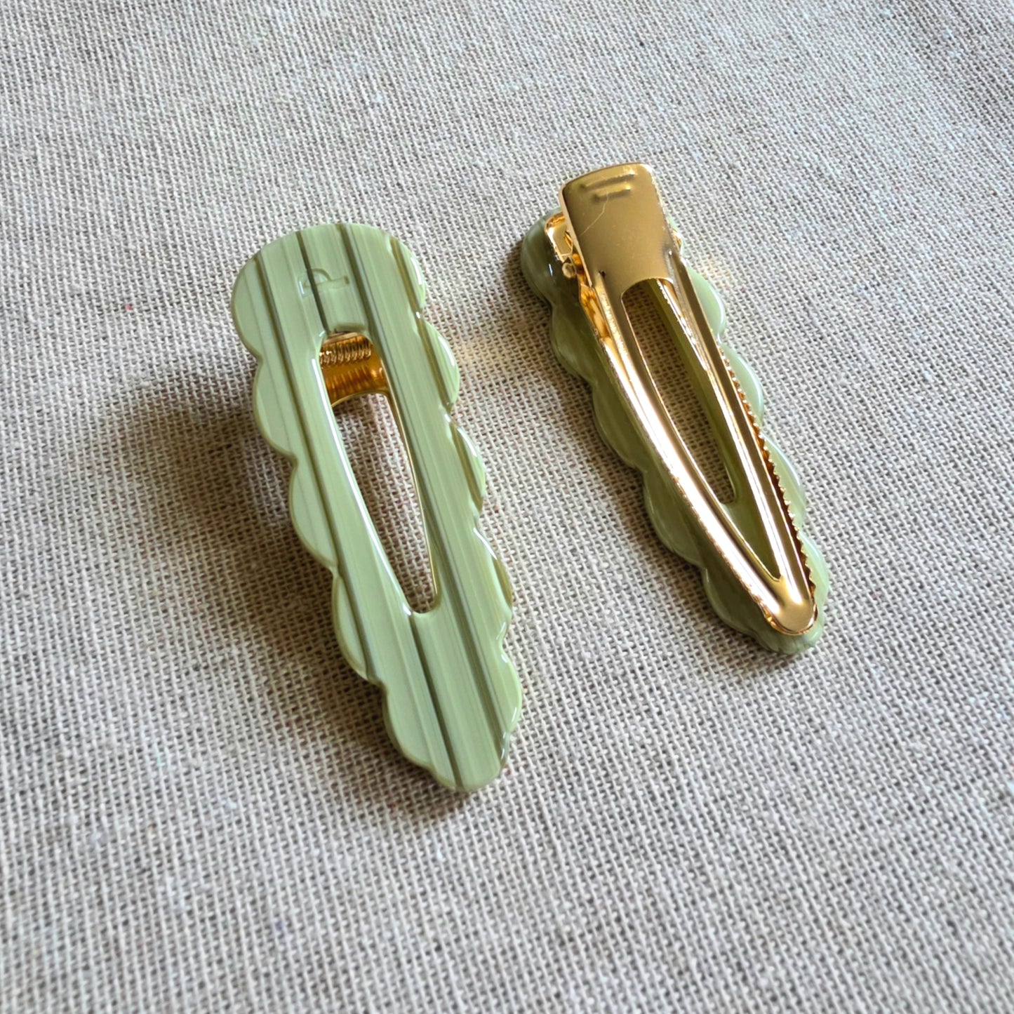 Hair Clips Sage