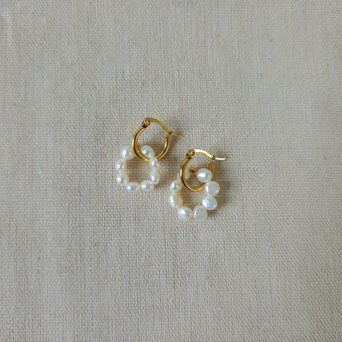 Earrings Pearl Hoop